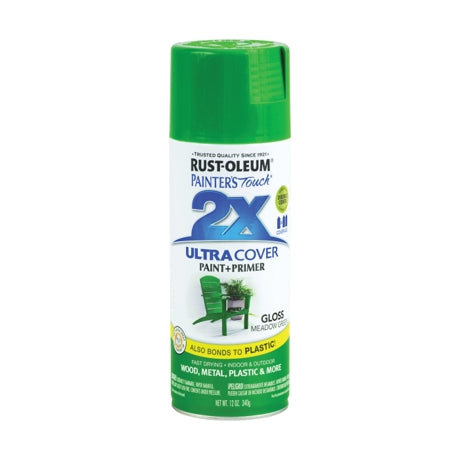 Rust-oleum Painter's Touch Ultra Cover 2x Gloss Spray Paint 12oz Meadow Green