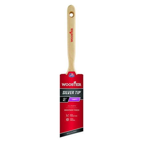 Wooster Brush 5221 2″ Silver Tip Ct Polyester Angle Sash Paint Brush