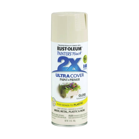 Rust-oleum Painter's Touch Ultra Cover 2x Gloss Spray Paint 12oz Navajo White