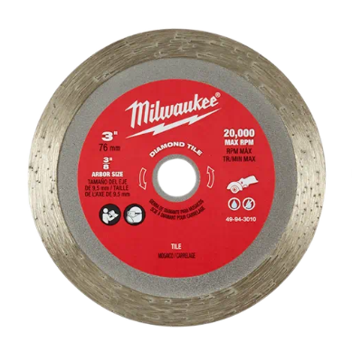 Milwaukee 3" Diamond Tile Blade 49-94-3010
