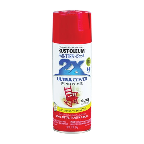 Rust-oleum Painter's Touch Ultra Cover 2x Gloss Spray Paint 12oz Apple Red