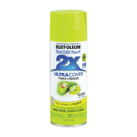 Rust-oleum Painter's Touch Ultra Cover 2x Gloss Spray Paint 12oz Key Lime