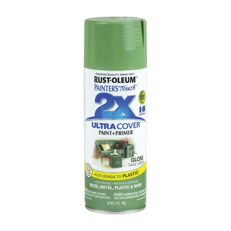 Rust-oleum Painter's Touch Ultra Cover 2x Gloss Spray Paint 12oz Sage Green