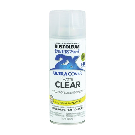 Rust-oleum Painter's Touch Ultra Cover 2x Clear Spray Paint 12oz Matt Clear