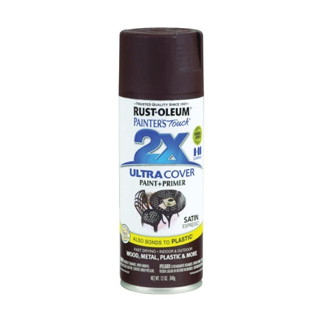 Rust-oleum Painter's Touch Ultra Cover 2x Satin Spray Paint 12oz Espresso