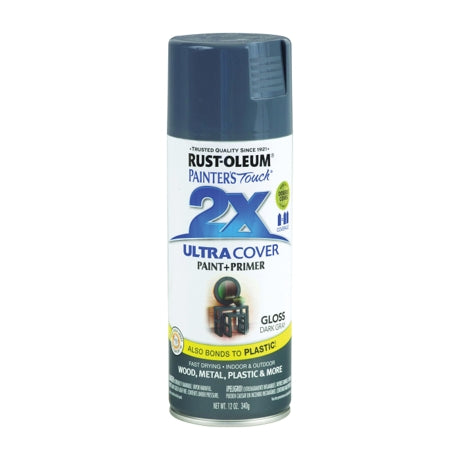 Rust-oleum Painter's Touch Ultra Cover 2x Gloss Spray Paint 12oz Dark Gray