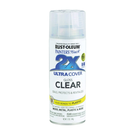 Rust-oleum Painter's Touch Ultra Cover 2x Clear Spray Paint 12oz Gloss Clear