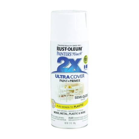 Rust-oleum Painter's Touch Ultra Cover 2x Semi-gloss Spray Paint 12oz White