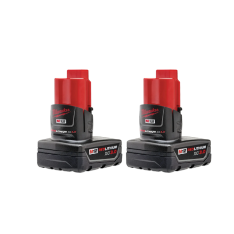 Milwaukee M12 Redlithium Xc Extended Capacity 3.0ah Battery, 2-pk