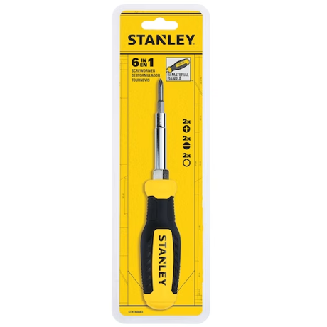 Stanley Stht60083 6-in-1 Quick Change Interchangeable Screwdriver