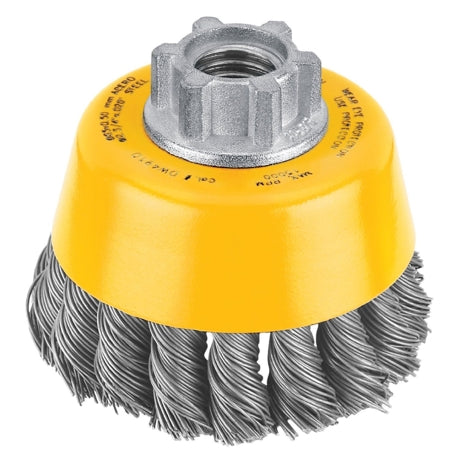 Dewalt 4" X 5/8"-11 Hp .020 Carbon Knot Wire Cup Brush Dw4916