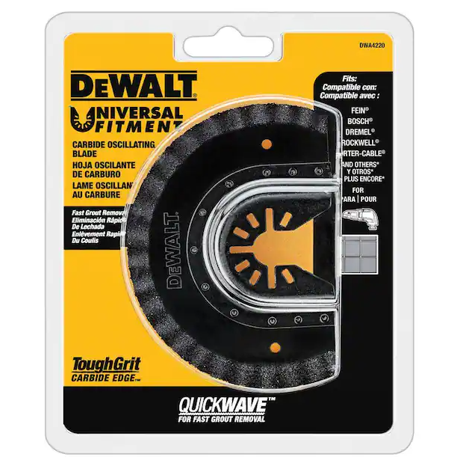 Dewalt Dwa4220 Oscillating Fast Cut Carbide Grout Removal Blade