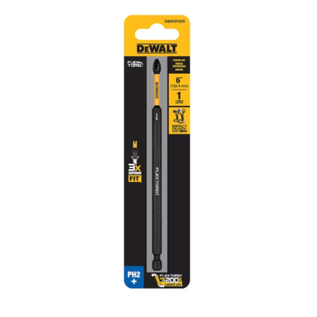 Dewalt Dwaf6ph2ir Flextorq 1/4-in X 6-in Phillips Impact Driver Bit Ph2