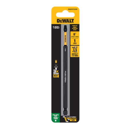 Dewalt Dwaf6tx25ir Flextorq 1/4-in X 6-in Torx Impact Driver Bit T25