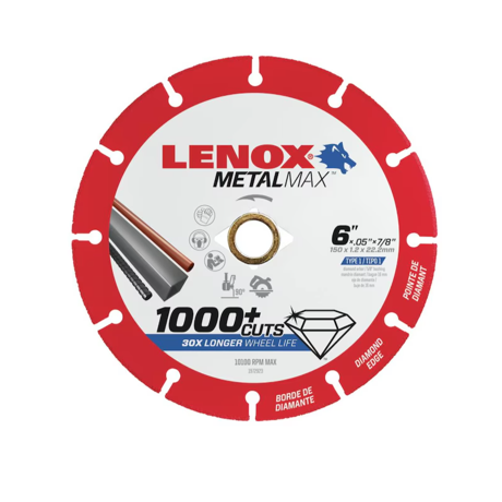 Dewalt 1972923 Lenox Metalmax Diamond Grit 6-in Cutting Wheel Accessory