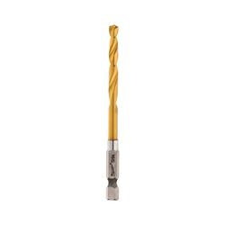 Milwaukee 48-89-4610 Impact Drill Bit, Twist Flute, Hex Shank, 1/4 In Dia Shank