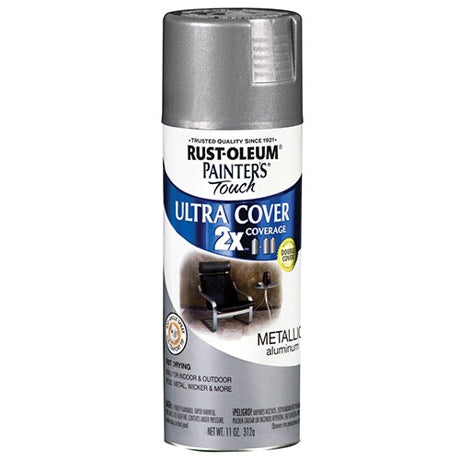 Rust-oleum Painter's Touch Ultra Cover 2x Spray Paint 12oz - Metallic Aluminum