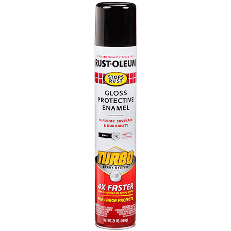 Rust-oleum 334133 Stops Rust Turbo Spray Paint - 24 Oz Gloss Black