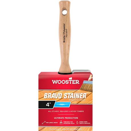 Wooster Brush Company 4" Bravo Stainer Bristle/polyester