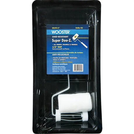 Wooster Brush Company 4″ Super Doo-z Trimmer Roller Kit, 3 Piece