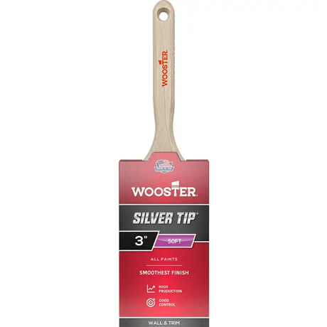 Wooster Brush Company 3″ Silver Tip Ct Polyester Flat Sash Paint Brush