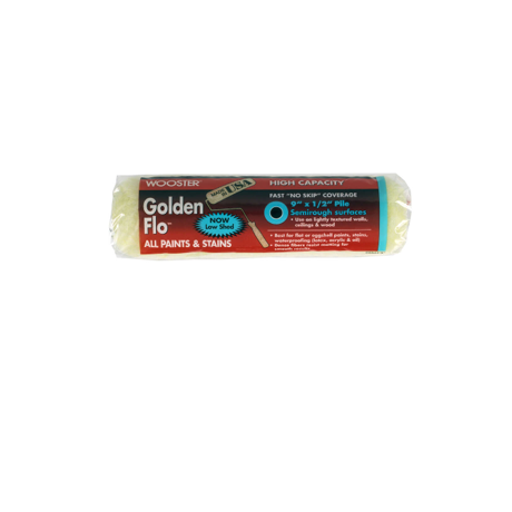 Wooster Brush Company 9″ X 1/2″ Nap Golden Flo High Capacity Roller Cover