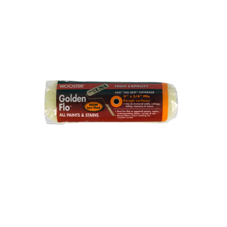 Wooster Brush Company 9″ X 3/4″ Nap Golden Flo High Capacity Roller Cover