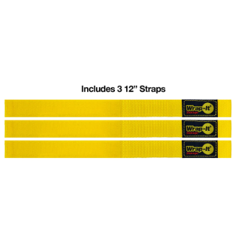 Wrap- It Storage Quick-straps - 12-in. (3-pack) Yellow