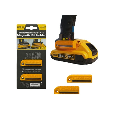 Stealthmounts Magnetic Bit Holder For Dewalt Xr & Flexvolt Tools 2 Pack