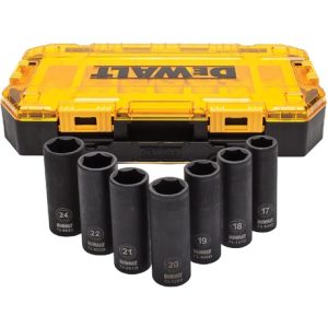 Dewalt Deep Impact Socket Set, 7-piece, 1/2" Drive Metric (Dwmt74737)
