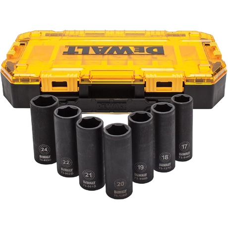 Dewalt Deep Impact Socket Set, 7-piece, 1/2" Drive Metric (Dwmt74737)