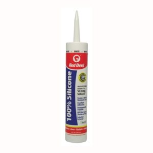 Red Devil 0816 Silicone Sealant, White, 10.1 Fl-oz Cartridge