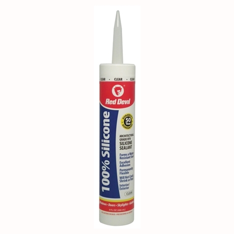 Red Devil Silicone Sealant 100% Clear 10.1oz