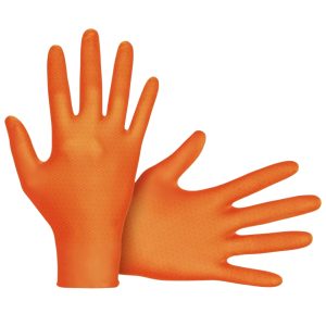 Astro-Grip Orange Nitrile Exam Gloves, 7.0 mil, 100/box