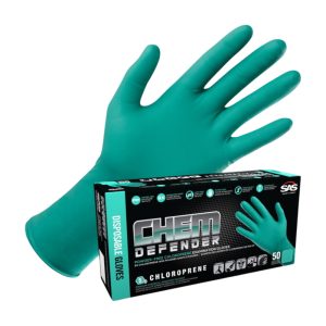 2XL - ChemDefender Powder-Free Chloroprene Exam Gloves, 5.0 mil, Extended 12" Cuff, Box/50
