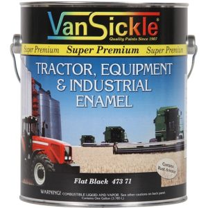 Van Sickle Tractor, Equipment & Industrial Enamel Flat Black Paint - 1 Gallon