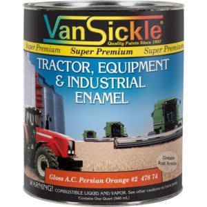 Van Sickle Tractor, Equipment & Industrial Enamel Persian Orange #2 Paint - 1 Quart