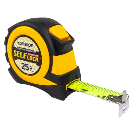 Komelon Self Lock Evolution Measuring Tape - 25 Feet