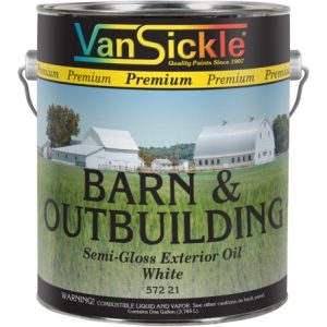 Van Sickle Barn & Outbuilding Premium Oil 150 G/l Voc Semi Gloss White Paint - 1 Gallon