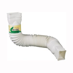 Amerimax Flex-a-spout Gutter Downspout Extender White