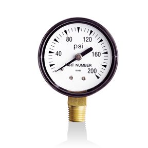 Wayne 2" Pressure Gauge - 0-200 Psi - 1/4" Bottom