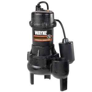 Wayne 1/2hp Cast Iron Sewage Pump With Tether Float Switch Rpp50