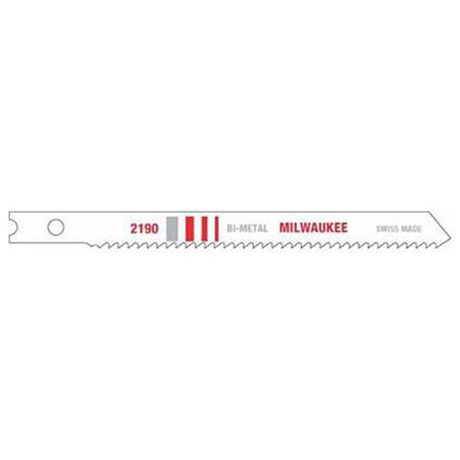 Milwaukee 3-5/8" 14 Tpi Bi-metal Jig Saw Blade (5 Pk)