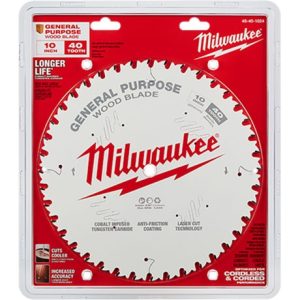 Milwaukee 10" 40t General Purpose Circular Saw Blade