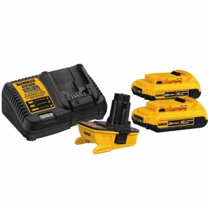 Dewalt 20v Max Battery Adapter Kit For 18v Tools + 2 Batteries Dca2203c