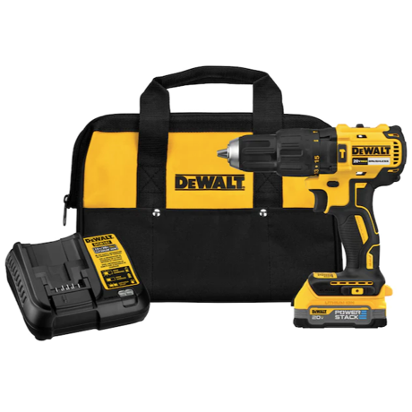 Dewalt Powerstack 20v Max 1.7-amp Brushless Cordless 1/2" Hammer Drill Kit (1-battery Included)