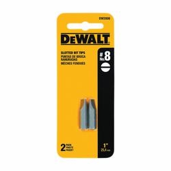 Dewalt #8 Slotted 1"Insert Bit Tip 2 Pack Dw2008