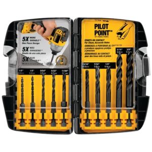 DeWalt Impact Ready 10-Piece Pilot Point Drill Bit Set