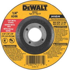 Dewalt Dw4541 4.5" Fast Cutting Wheel Type 27