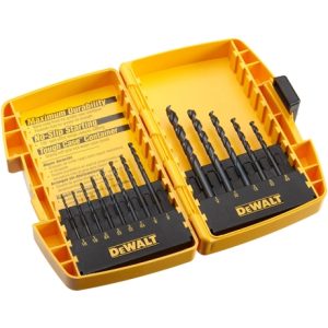 Dewalt Black Oxide Drill Bit Set With Pilot Point, 13-piece (Dw1163)